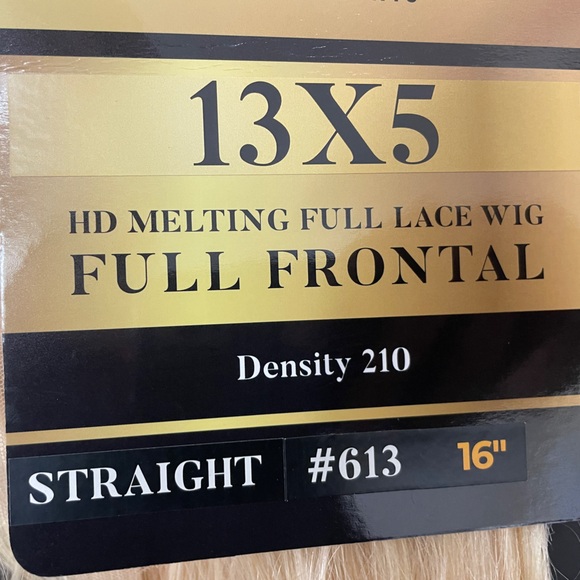 HD melting Lace front human hair wig #613 NEW platinum blonde - Picture 3 of 7